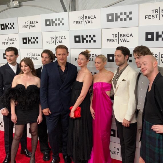 The cast of 'Outlander' on the red carpet at the Season 7 premiere in Tribeca